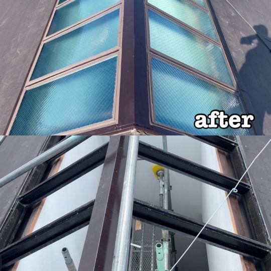 トップライトガラス交換　写真