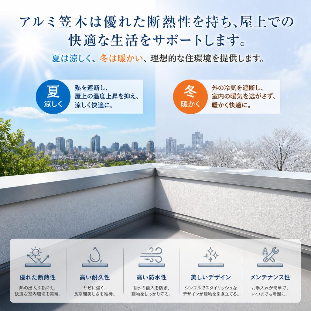 断熱効果で快適な屋上生活