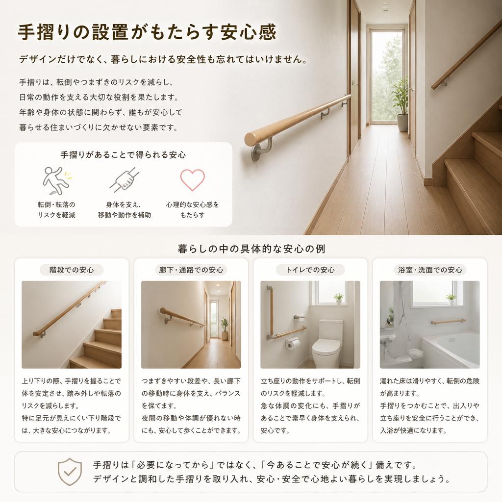 安全性を兼ね備えた手摺りの重要性