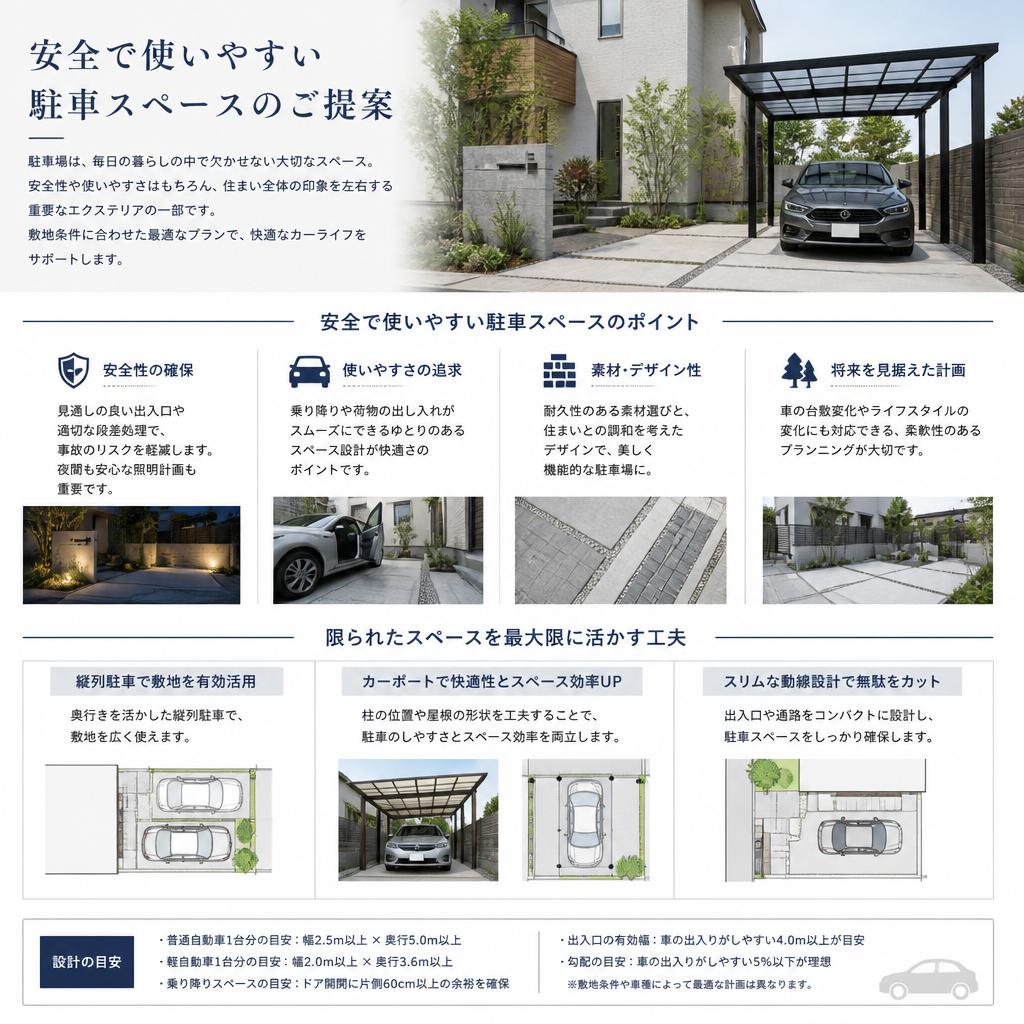 機能的な駐車場の設計