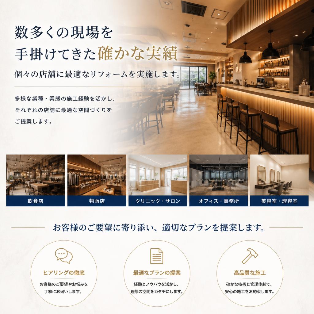 施工業者としての豊富な経験