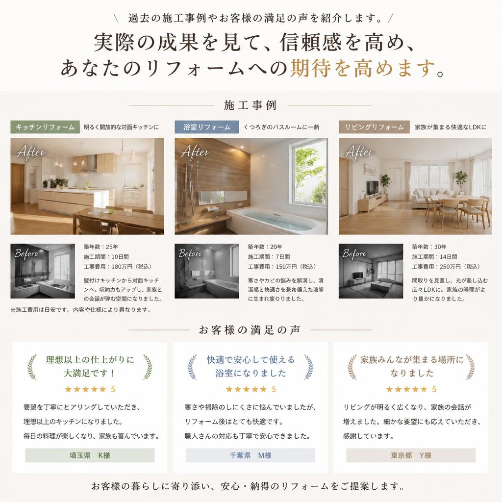 実績とお客様の声