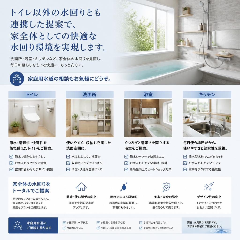 水回りのトータルサポート
