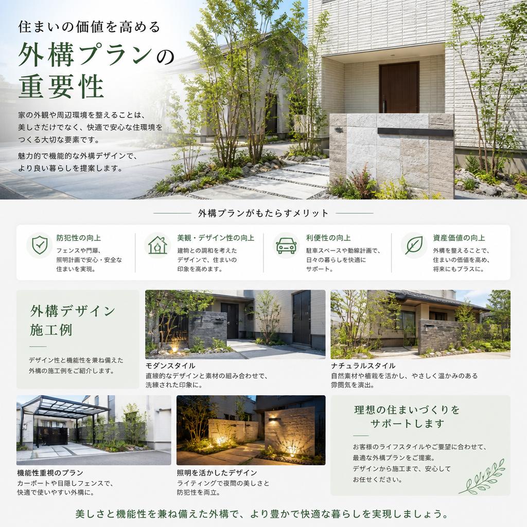 4. 外構プランで魅力的な住まいに